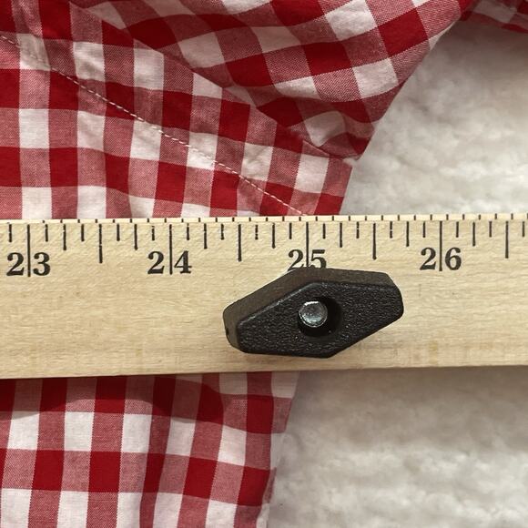 Vintage Polo Ralph Lauren Shirt Mens XL Red Check Pockets Button Down Cowboy - Picture 8 of 10